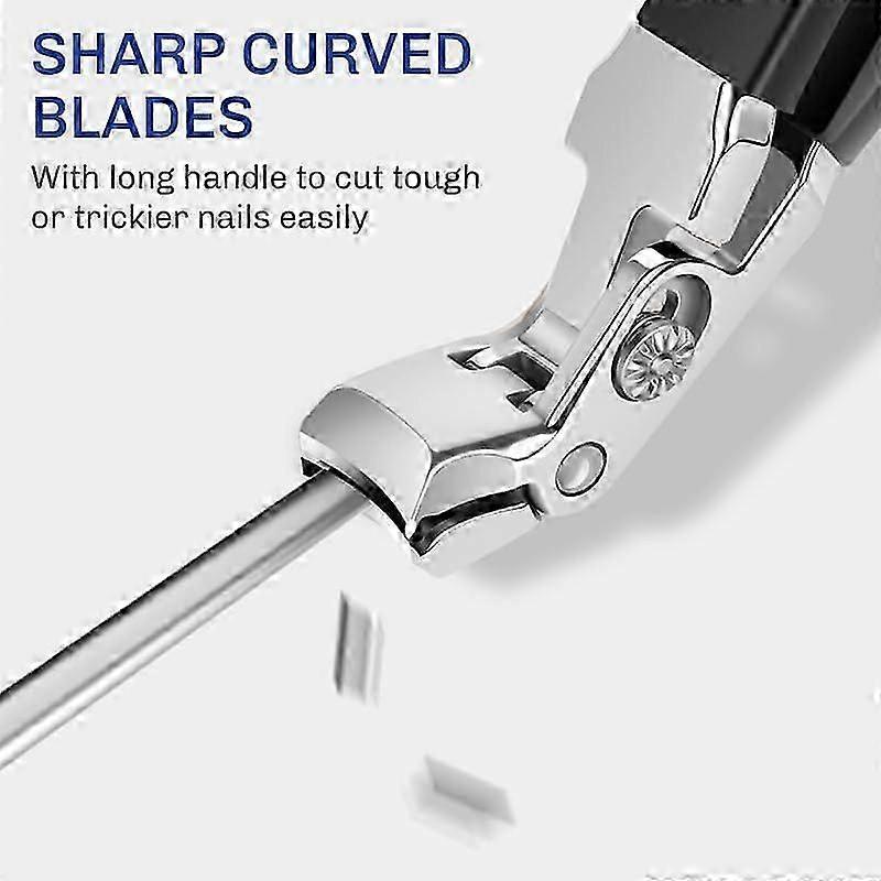 Nail Scissors for Elderly, Ergonomic Foot Nail Scissors, Stainless Steel, Precision Cutting Edges
