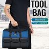 Heavy Duty Tool Bag with Wide Mouth for Tool Storage, Carrier and Organizer, Tool Bag for Men, Wide Mouth Tool Bag with Inside Pockets