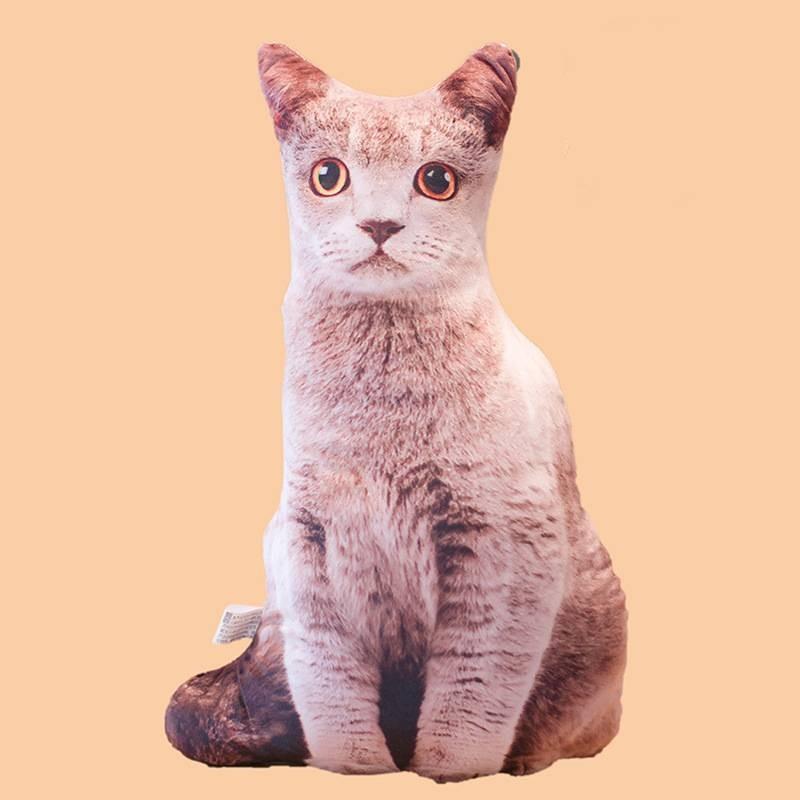 Имитация Кошка 3d Плюшевая Мягкая Игрушка Животное Кукла Украшение Комнаты Подарок День Рождения