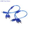 2 RCA Female To 1 RCA Male Splitter Car Audio Adapter Cable Проводной соединитель Автомобильная аудиосистема Сабвуфер Портативный динамик