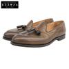 Crockett&Jones Отличное состояние Cavendish 2 лакированная телячья кожа лоферы с кисточками, размер 9E, 29376A-B02L1, колодка 325 обувь 9E Темно-коричневыйБ/у