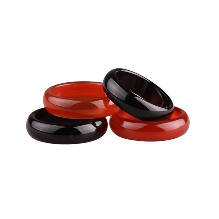 Модное кольцо с натуральным кристаллом оникса, многоцветное кольцо с агатом