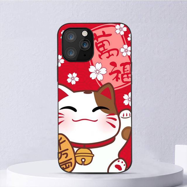 Китайский милый чехол для телефона Lucky Cat для Iphone 11 12 Mini 13 14 Pro Xs Max X 8 7 6s Plus 5 Se Xr Shell