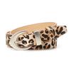 Women S Leopard Print Pu Leather Belt For Jeans Decoration Fashionable