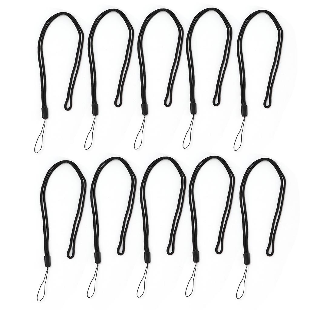 10 шт. шейный шнурок черный полиэстер держатель для бейджа для студентов сотрудников удостоверение личности телефон ключи камера