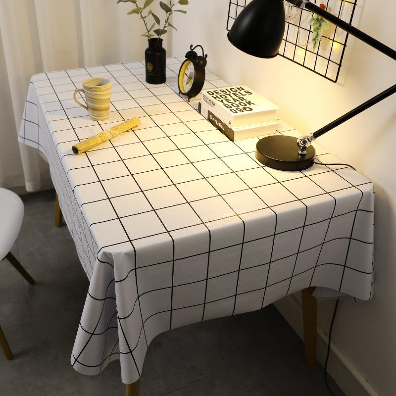 Скатерть Водонепроницаемая и Маслостойкая Не требующая стирки Настольная Прямоугольная Скатерть для Обеденного Стола Скатерть для Кофейного Столика ПВХ Накладка на Стол
