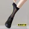 Transparent Calf Socks Velvet Black Socks Women's JK Spring and Summer Thin Pressure Socks Medium Tube Autumn Stockings