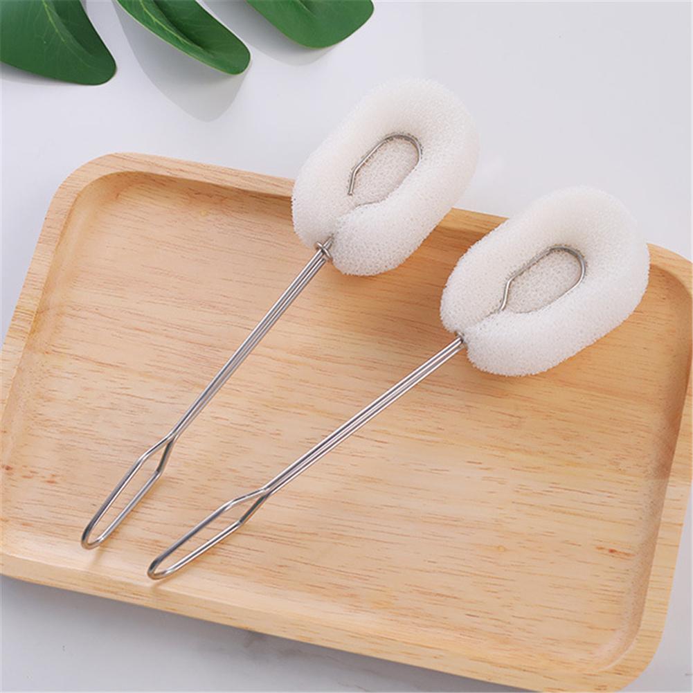 Soft Sponge Cup Brush Replacement Sponge Brush Long Handle Sponge Bottle Brush Drink Wineglass Bottle Glass Cup Washing Cleaning