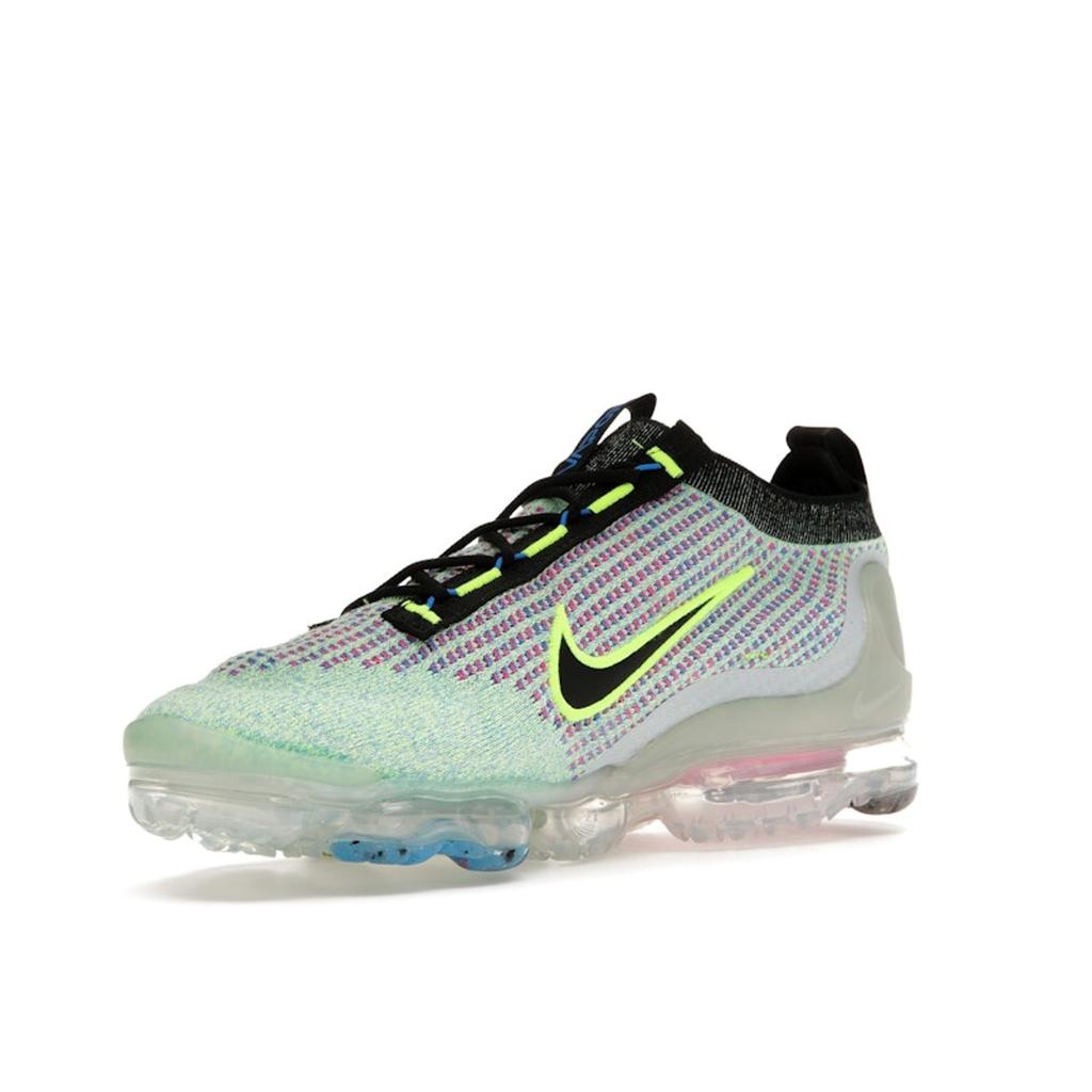 Nike Air VaporMax 2021 Flyknit Next Nature Volt Photo Blue Men Sneakers Green Metallic-Silver Black DX3368-700