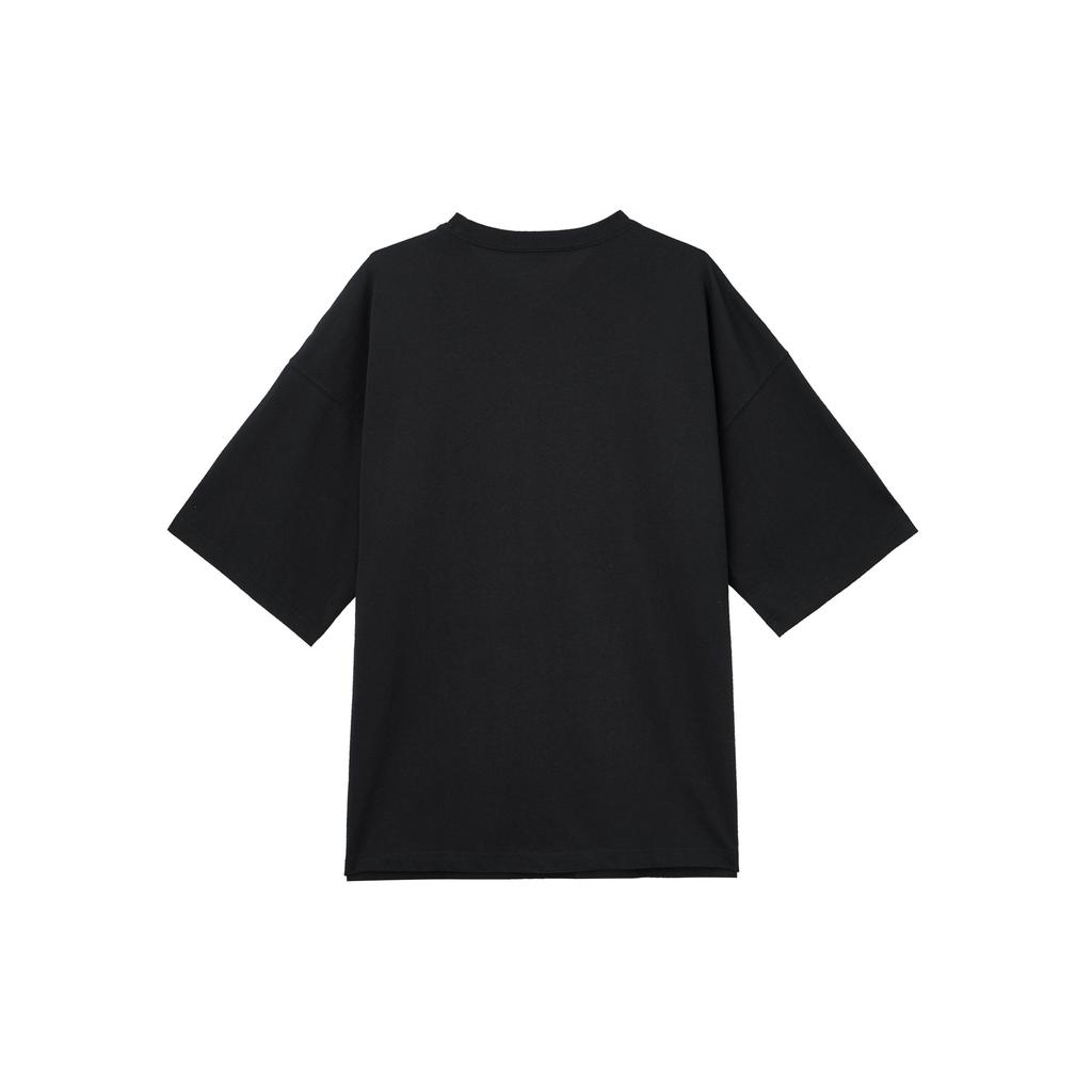 Nike Спортивная одежда с буквенным принтом, американская винтажная свободная футболка с круглым вырезом и коротким рукавом, мужские топы, черный цвет FD1250-010