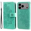 Магнитный кожаный кошелек-книжка для iPhone 17 Air 16e 16 15 14 13 12 Mini 11 8 7 6 SE2 Plus Pro X XS XR Max Чехол для телефона Цветок