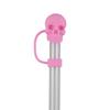 Set of 6 Unique Straw Stoppers Adorment Colorful Silicones Straw Lid Cute Skull Shaped Straw Plug Drinkware Accessorys