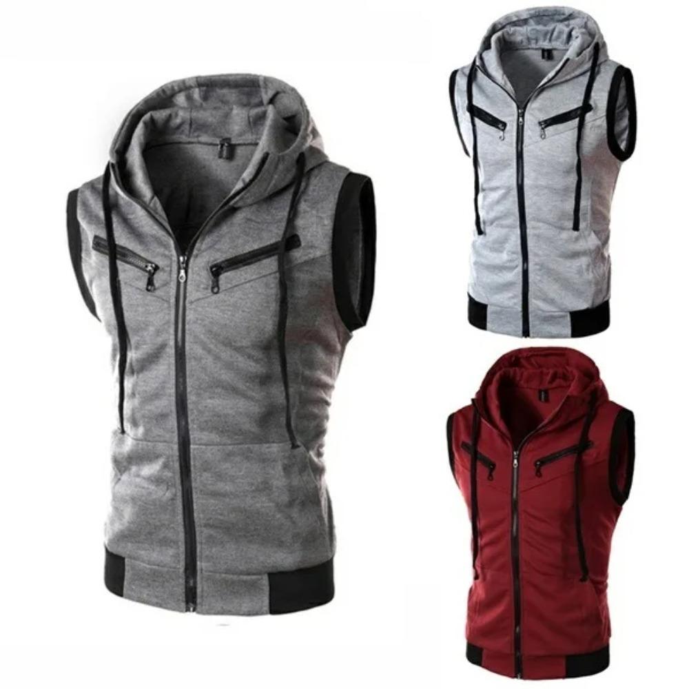 Spring Vest Men's Sleeveless Retro Casual Knitted Pullover Men Wild Slim Knitting Sweaters Mens Clothes Lightweight