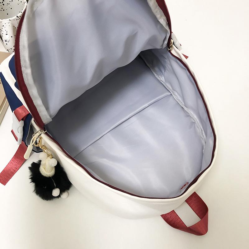 Большая вместимость, легкий школьный рюкзак для средней школы, женский, контрастный цвет