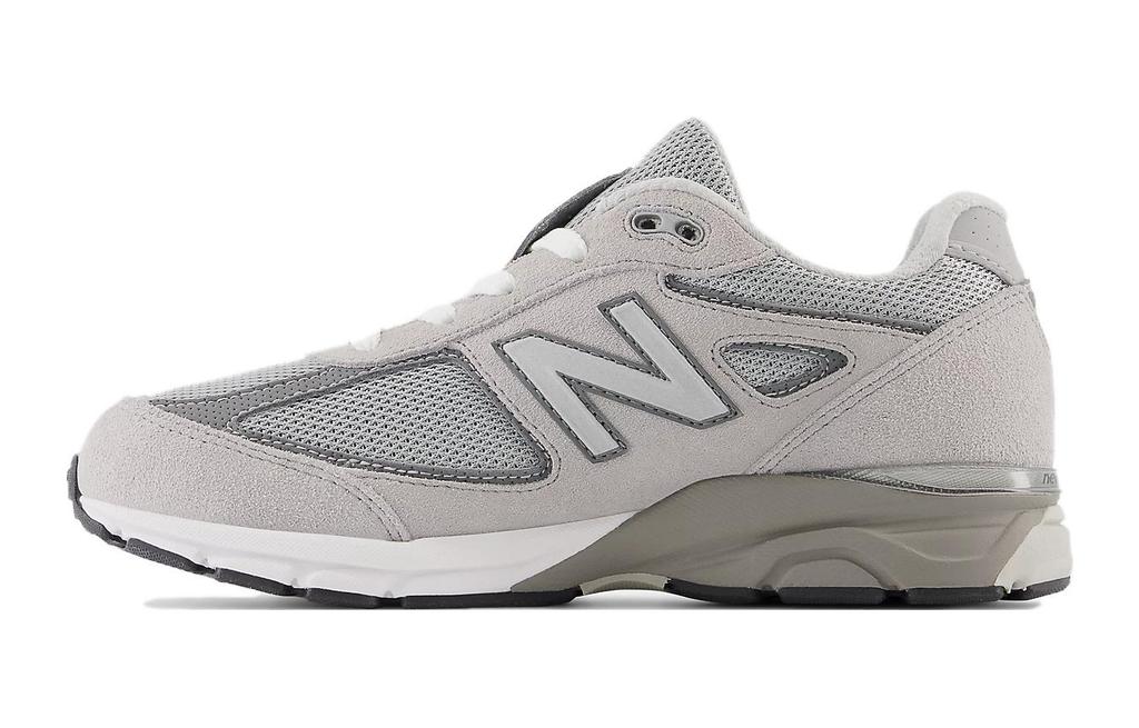 New Balance NB 990 V4 Низкие детские беговые кроссовки Серые с люрексом GC990GR4