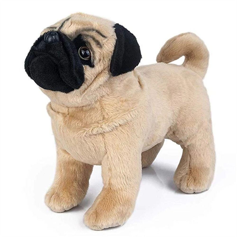 Gifts 33cm Lifelike Dog Stuffed Toy Realistic Plush Dog Plush Toys Stuffed Animals Pug Dog Plush