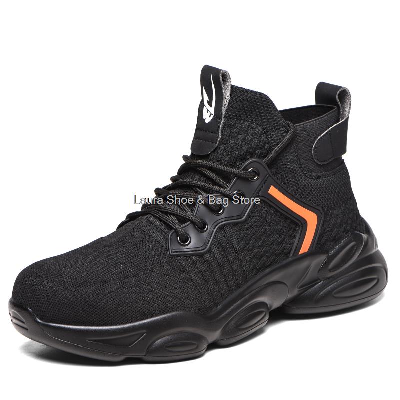 Модные рабочие кроссовки мужские со стальным носком защитные ботинки дышащие высокие рабочие защитные ботинки мужские с защитой от проколов строительство безопасность