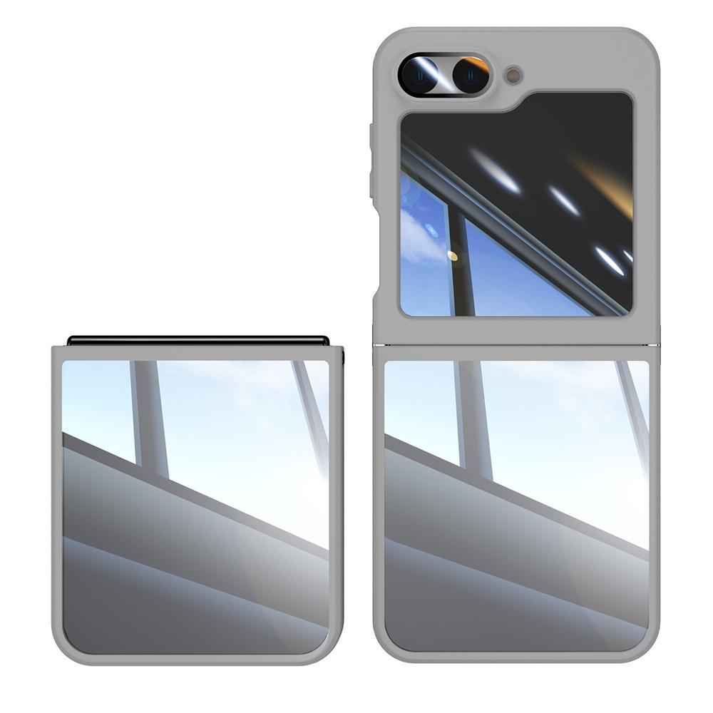 Роскошный металлический защитный чехол для камеры Samsung Galaxy Z Flip 6, прозрачный акриловый чехол из поликарбоната и термополиуретана, прозрачный складной чехол