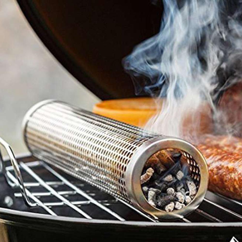Нержавеющая сталь барбекю коптильня гриль трубка перфорированная сетка коптильня трубка фильтр гаджет генератор пеллет коптильня барбекю аксессуары инструменты