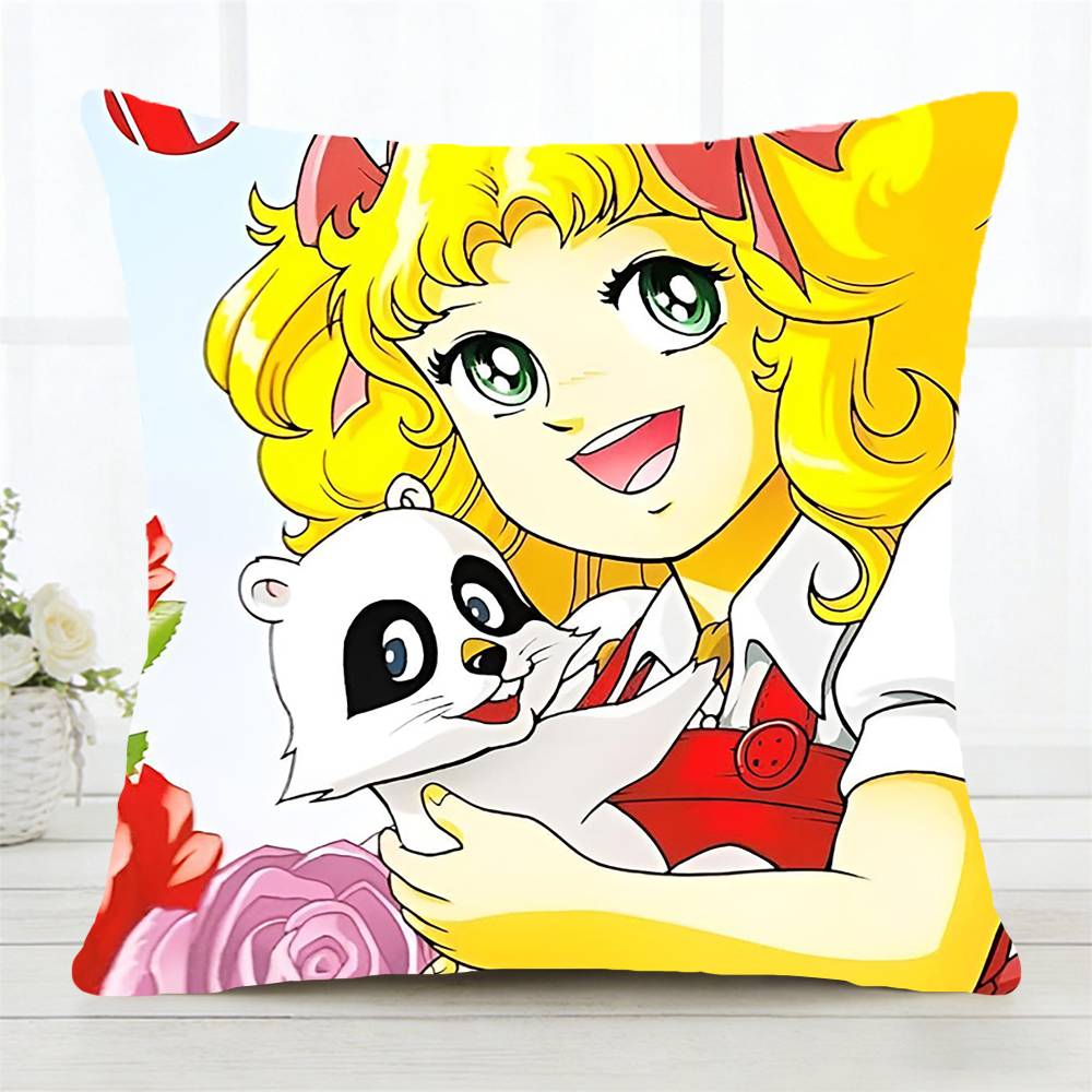 Anime CCandy Candy Pillow Case Fashion Square Pillowcase Bedroom Sofa Room Ins Decoration Leisure