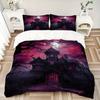 3pcs Haunted House Moonlit Bedding Set, Includes Without Pillow Inserts, Soft Comfortable Bedding Set,All-Season Use a0924042