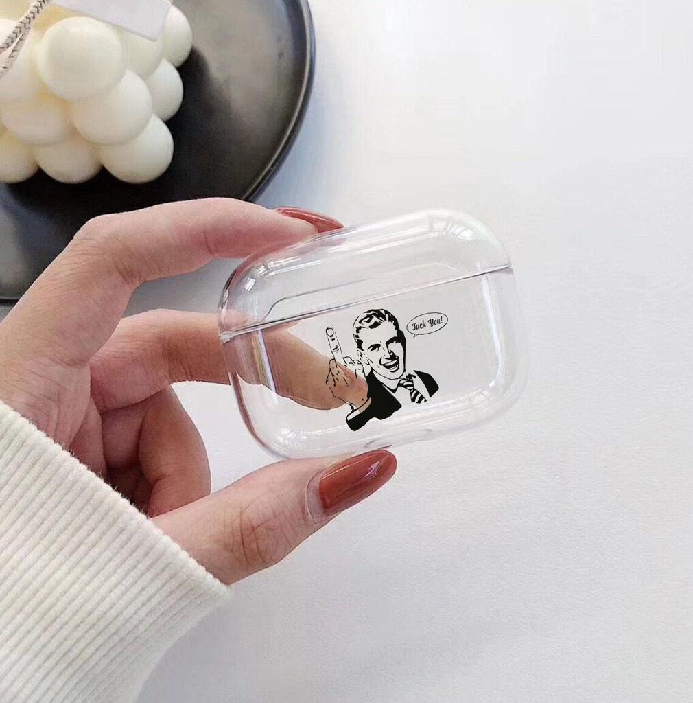 Забавный мужской чехол для Airpods Pro 2, милый креативный защитный чехол с рисунком из мультфильма, коробка для Airpods 1 2 3 Pro Air Pod, чехол Funda