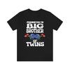 230 г/м² 100% хлопок Рекламируется как футболка с надписью «Большой брат близнецов» Подарок «Большой брат близнецов» Подарок «Брат близнецов» Объявление о рождении ребенка Подарочная футболка с надписью «Черника»
