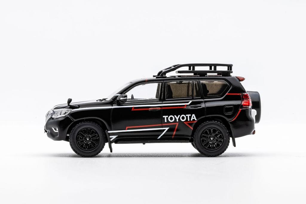 Gaincorp Products 1/64 Scale Toyota Land Cruiser Prado 150 Rally Version RHD Black Finished Product