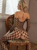 Off Shoulders Crotchless Bodystocking For Sex Transparent Sexy Lingerie Fishnet Bodysuit Erotic Costumes  Full Body Stockings