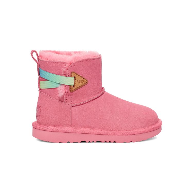 UGG Детские классические флисовые короткие зимние ботинки Bailey, розово-розовые 1125492T-PRRB