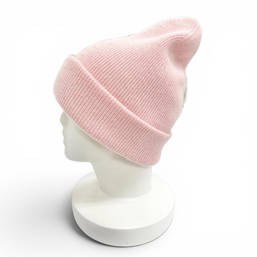 Excellent HERMES Knit cap Beanie Leesa Slalom Serie button wool Women L H252002N Used