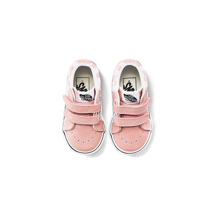 Vans Sk8 Mid Reissue V Comfortable Versatile Mid-Top Walking Shoes Baby Sneaker Pink White VN0A348J0I0