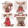35 СМ Рождественский Лось Кукла Очаровательный Красный Плед Ручной Работы Сидя Стоя Праздничное Украшение Настольный Плюшевый Олень Фаршированный Орнамент Рождественский Подарок