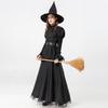 New Women's Halloween Dress Black Witch Witch Cosplay Costume Set