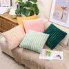 45 * 45cm Autumn and Winter Pillow Imitation Corduroy Large Stripe Pillowcase Simple Sofa Cushion Hand-Warming Pillowcase