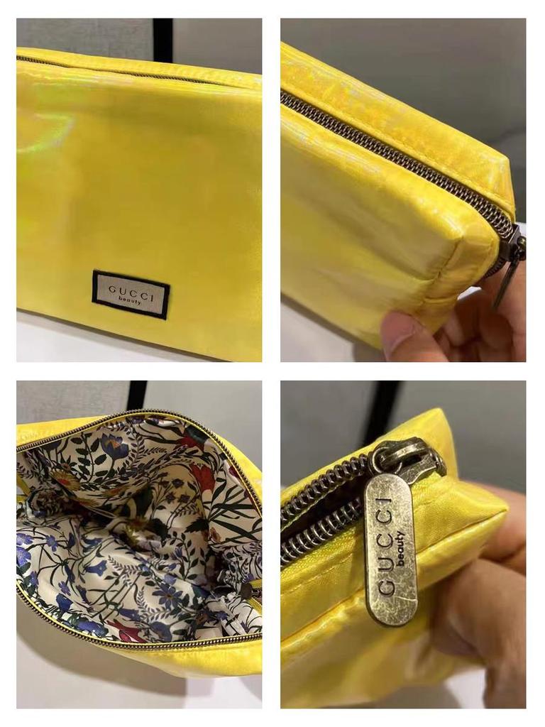 Модная косметичка ванильно-желтого цвета для женщин, незаменимая для повседневного макияжа, стильная и практичная для ежедневной косметики и путешествий GUCCI-GIFT-68