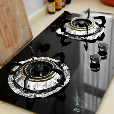 Кольцо из алюминиевой фольги для газовой плиты, маслостойкая чистящая салфетка для сковороды, коврик для газовой плиты, маслостойкая защитная накладка для головки плиты