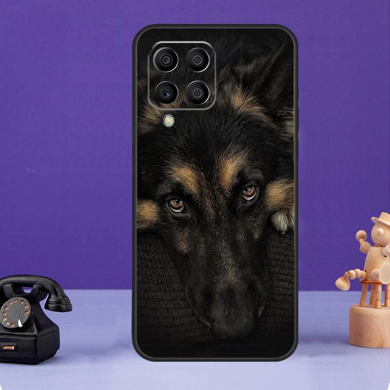 Чехол с немецкой овчаркой для Samsung Galaxy M12 M32 M52 M55 M13 M33 M53 M14 M34 M54 M20 M30s M31s M51 M31 M21