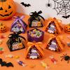 100Pcs Halloween Triangle Candy Box Pumpkin Ghost Kids Trick Or Treat Gift Wrapping Paper Halloween Party Favors Packaging boxes