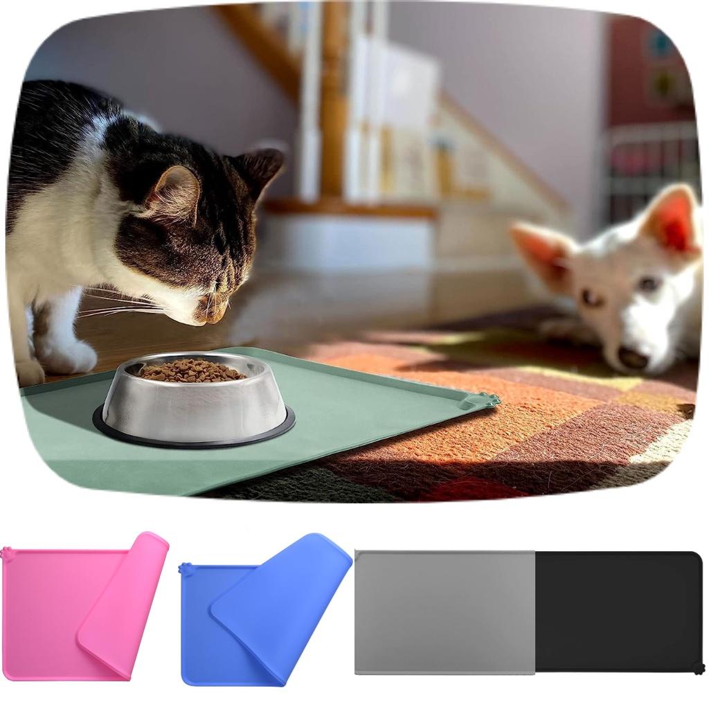 Cat Food Dog Mat Pet Feeding Bowl Placemat Waterproof Non Slip Floors Silicone