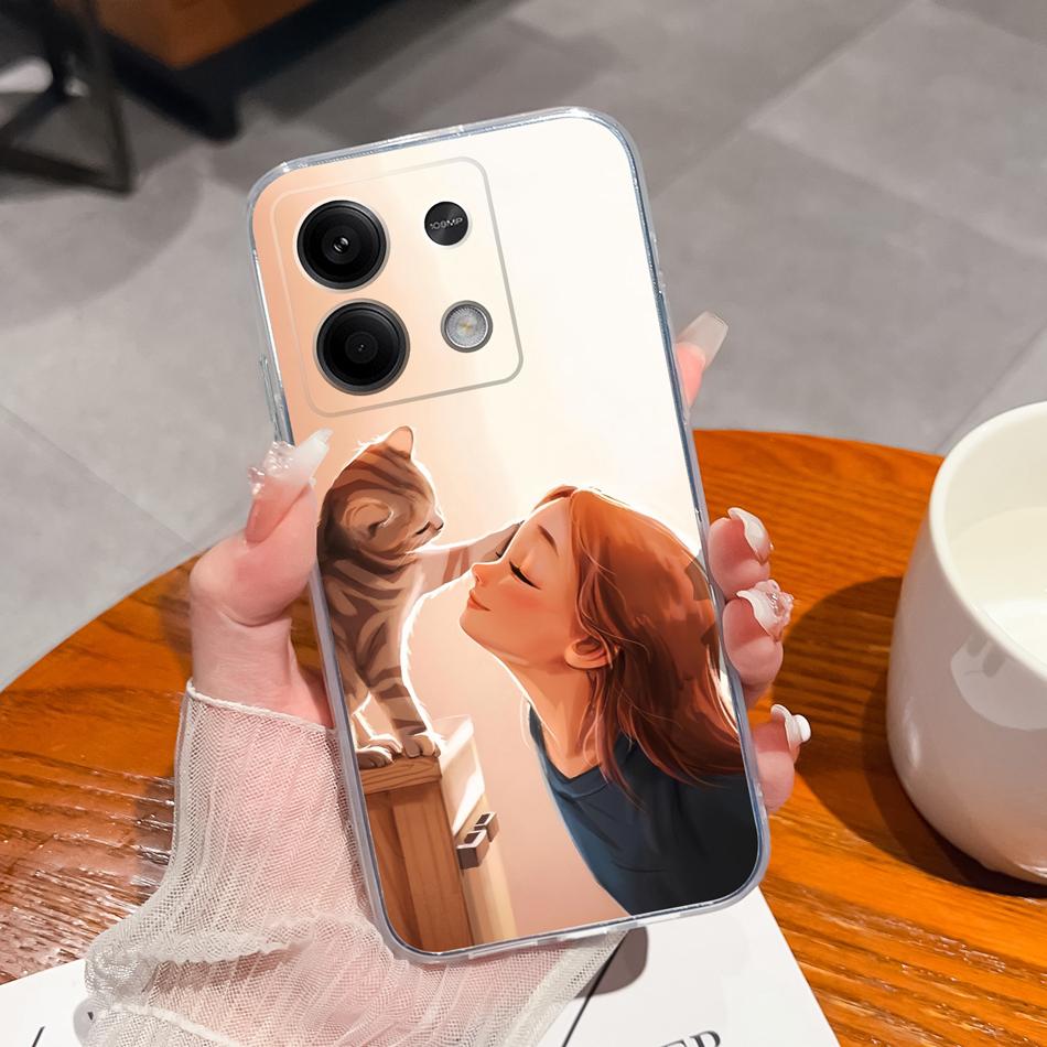 Чехол для телефона Redmi Note 13 Pro Plus, Чернильная живопись, Прозрачный, Мягкий, Тонкий, Силиконовый, Противоударный, Задняя крышка для Redmi Note13 13Pro+