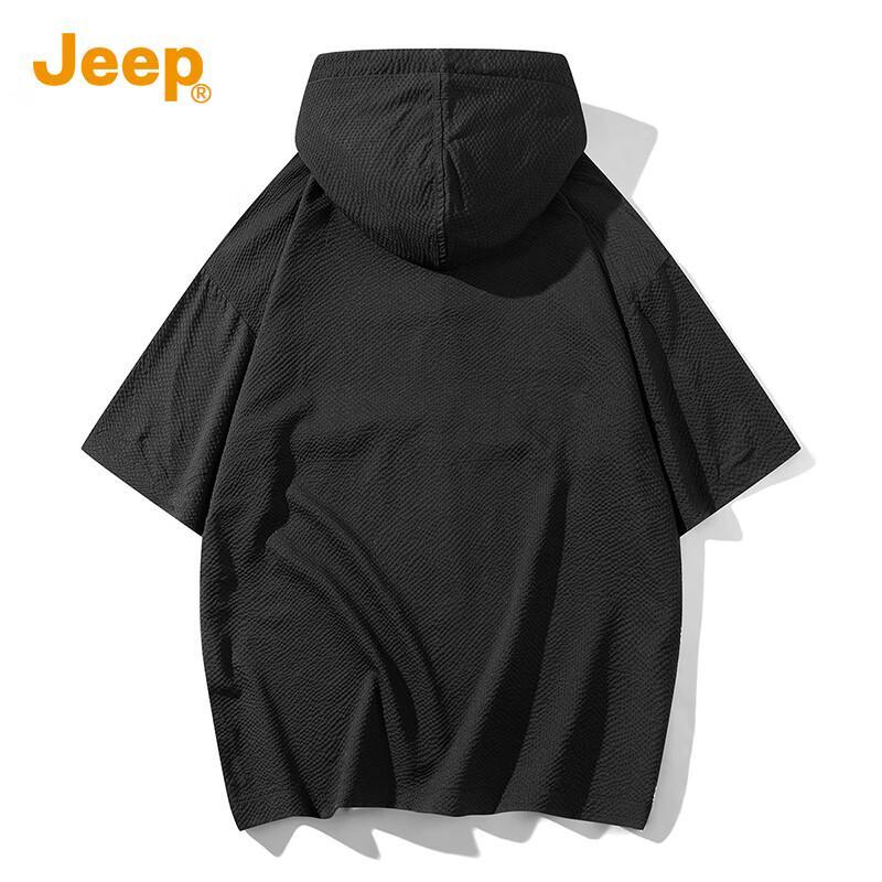 Jeep Мужская футболка с капюшоном и коротким рукавом от комаров с полынью