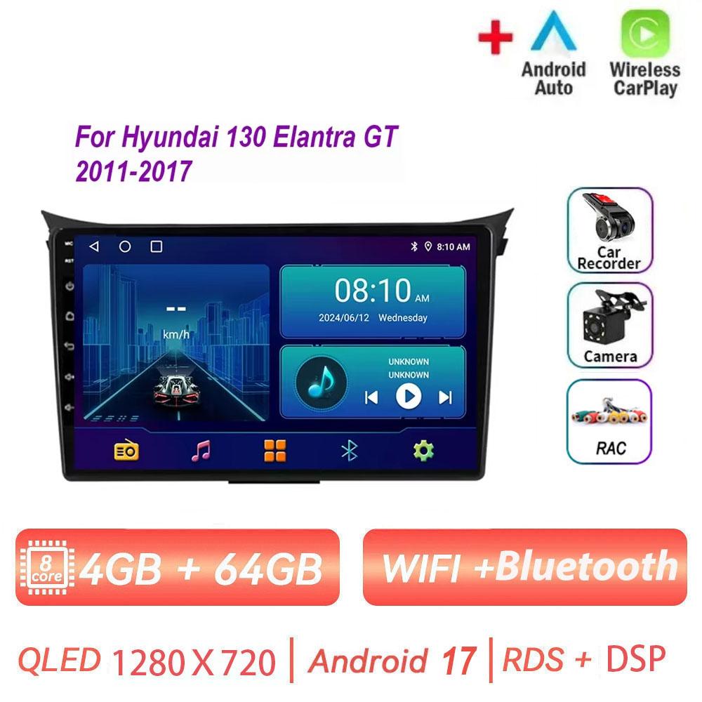 Android 17 pour Hyundai I30 Elantra GT 2012 - 2016, autoradio sans 2din, Carplay, GPS, WIFI, navigation, lecteur DVD, lecteur multimédia de voiture