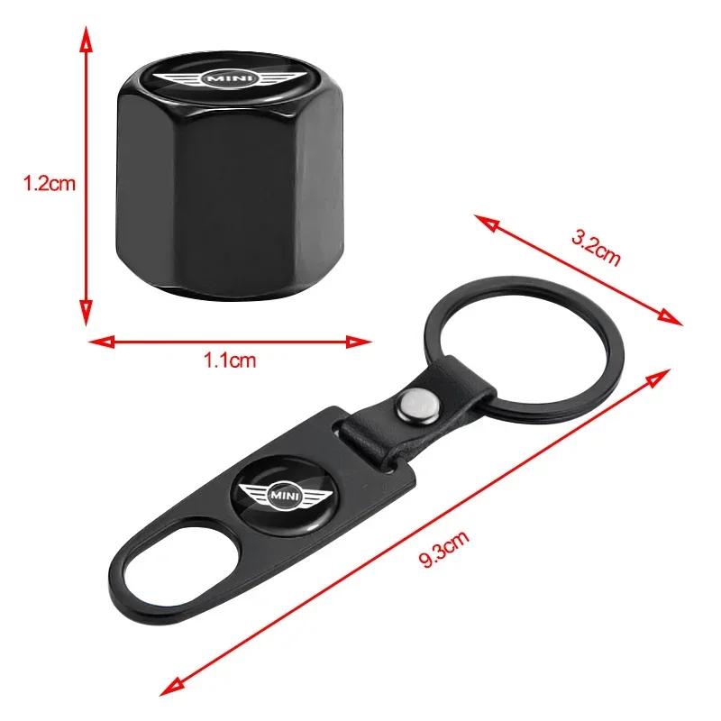Car Tire Valve Cap Wheel Stem Cover with Wrench KeyChain for BMW MINI COUNTRYMAN CLUBVAN JCW CLUBMAN VAN Vision Urbanaut COUPE hvmqy88