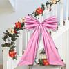 Гигантский Рождественский Бант Сатин Домашний Декор с Завязкой Большой Рождественский Бант с Длинными Лентами для Стены Двери Венка Каминной Полки Лестницы