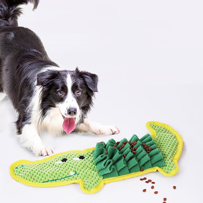 Коврик для обучения собак нюханию Забавные головоломки для собак Интерактивный коврик для медленной кормушки для собак Игрушка для обучения навыкам добычи Принадлежности для животных