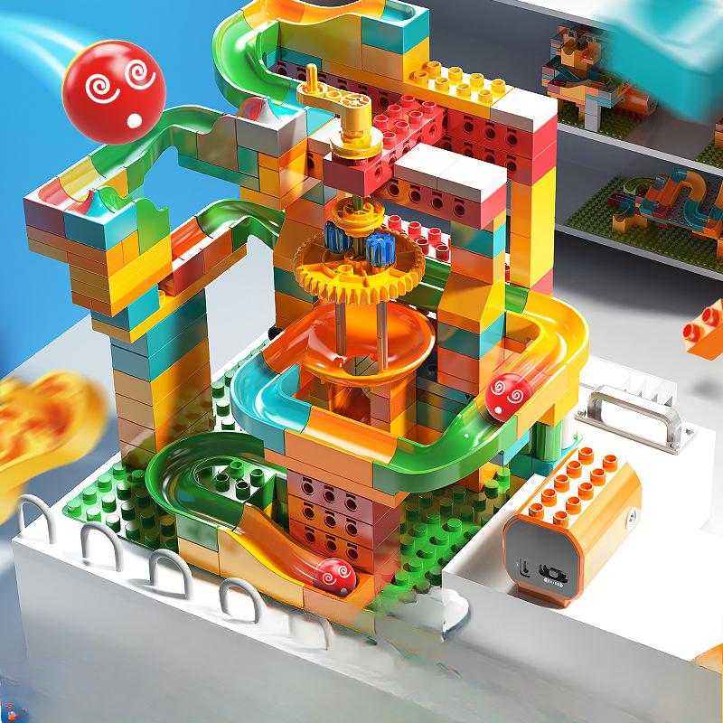 Slide Large Particle Building Blocks with Various Gears  Engineering Machinery Assembly Toys  Children's Early Education Aids