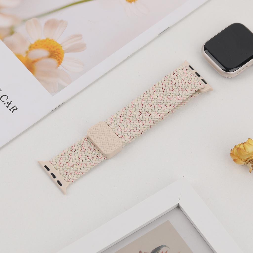 Ремешки Для Apple Watch Браслет 40мм 44мм 45мм 41мм 42 46мм 49мм Магнитный Плетеный Браслет ремешок iWatch Серия 10 se 7 8 9 Ultra 2