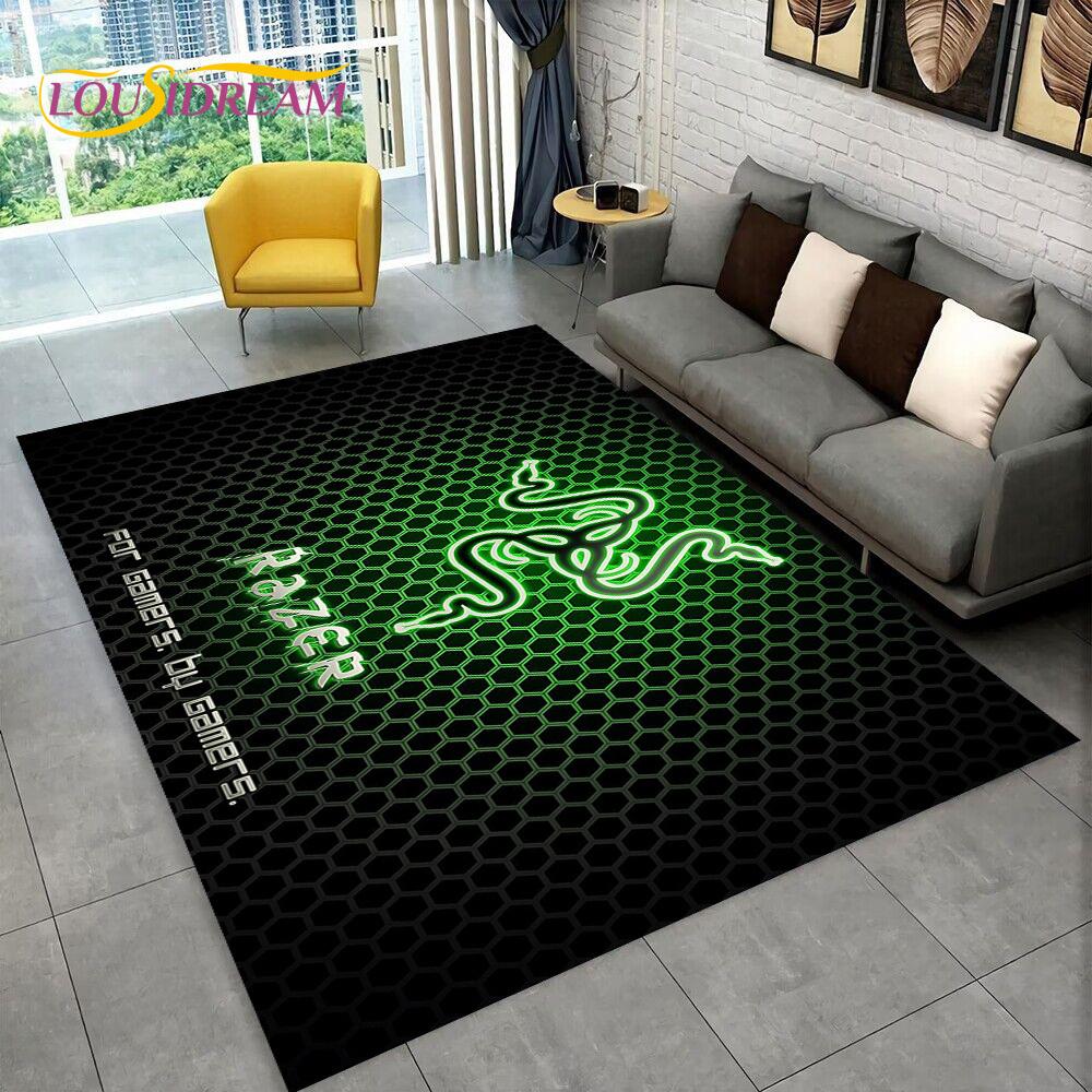3D Логотип Razer Игра Геймер Змея Ковер Коврик для Дома Гостиной Спальни Дивана Придверный коврик Декор, детский игровой коврик Нескользящий коврик для пола