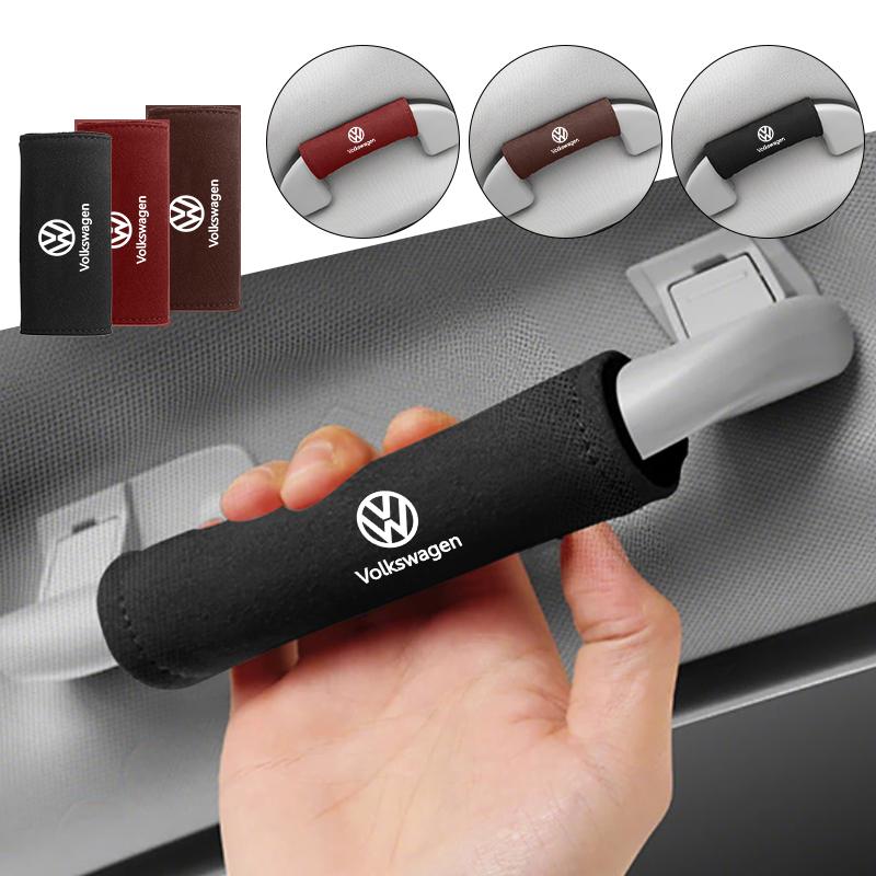 swe32PCS Car Door Inner Handle Protective Cover Fur Protector Case Accessories For Volkswagen VW T5 Amarok 2013 Jetta Golf 4 5 6 7